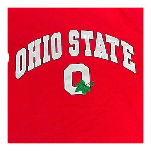 Steve & Barrys Ohio State University T-Shirt Red Size L Cotton Short Sleeve READ - Picture 2 of 7